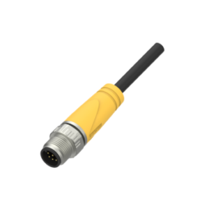 M12, male, straight, 8-pin, shielded, PVC cable, 2 m