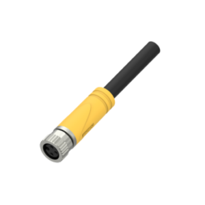 M8, female, straight, 3-pin, unshielded, PVC cable, 2 m