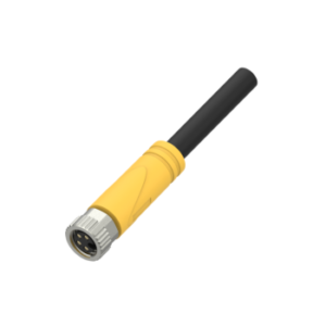 M8, female, straight, 4-pin, unshielded, PVC cable, 2 m
