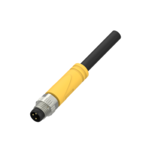 M8, male, straight, 3-pin, unshielded, PVC cable, 2 m