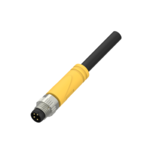 M8, male, straight, 4-pin, unshielded, PVC cable, 2 m