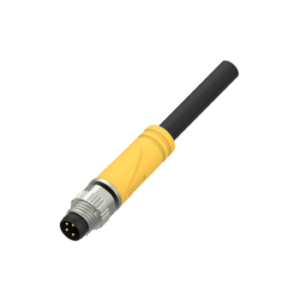 M8, male, straight, 4-pin, shielded, PVC cable